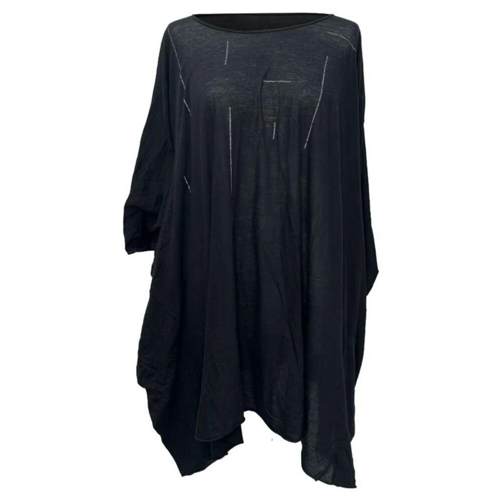 Rick Owens Tunic T-Shirt in Black Cotton